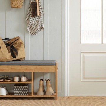 SoBuy Скамья для обуви с подушкой сиденья Loft Shoe Shelf FSR47-N