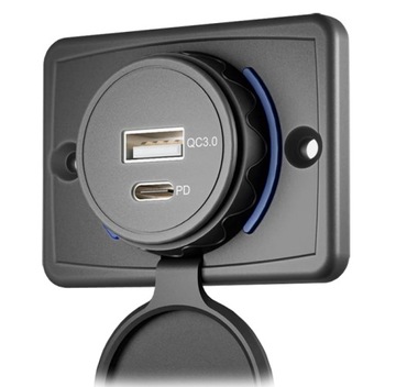 Зарядное устройство USB-A и USB-C 3,4 А Автомобильная розетка 12 В 24 В