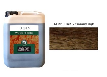 FIDDES Bejca wodna do barwienia drewna mebli DARK OAK ciemny dąb 5L