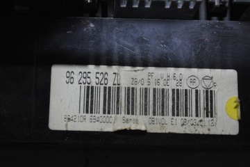 PANEL KLIMATIZACE PEUGEOT OE 96295526ZL