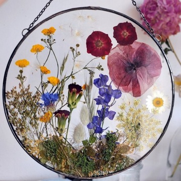 Personalizowany dekor, kwiaty urodzeniowe, suszone kwiaty