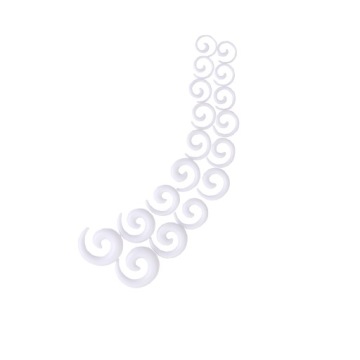 9Pairs Акриловий Spiral Gauge Earrings Ear Plug Для розтяжки Білий