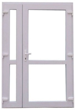 DRZWI ZEWNĘTRZNE PCV BIAŁE 140x210 DWUSKRZYDŁOWE