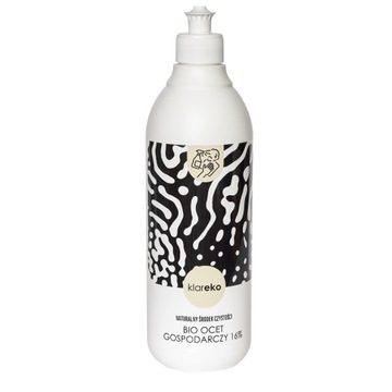 Klareko, Bio Ocet Gospodarczy 16% z zakrętką dozującą, 500 ml