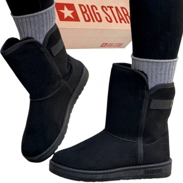 BUTY DAMSKIE ZIMOWE BIG STAR ŚNIEGOWCE OCIEPLANE