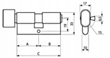 ВСТАВКА GERDA 55G/45 10CM 100MM H PLUS 5 КЛЮЧЕЙ