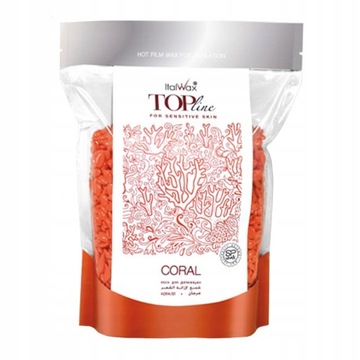 ItalWax Wosk do depilacji twardy w granulkach dropsy TOP LINE CORAL 750g