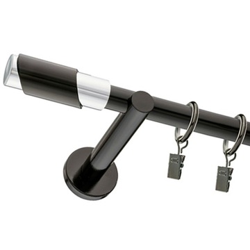 СОВРЕМЕННЫЙ ЧЕРНЫЙ ОДИНАРНЫЙ КАРДИН FI 19мм 140см