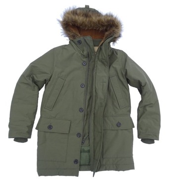 GAP UPCYLLED PUFFER STORM Parka SRR plus kurtka KHAKI XS/S