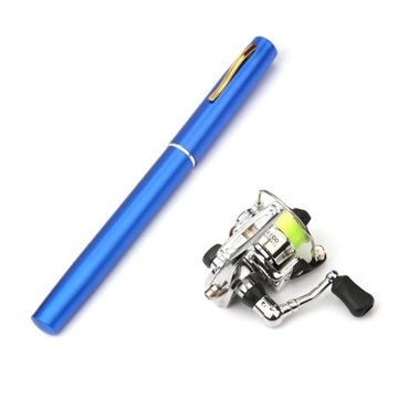 Mini wędka i kołowrotek Mini Pen Kieszeń na tyczkę wędkarską Kompaktowa dla czerni