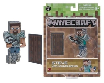 MINECRAFT RUCHOMA FIGURKA STEVE W ZBROI ŁAŃCUCH 93