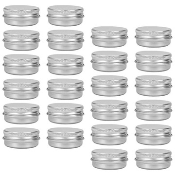 Okrągłe aluminiowe puszki w puszkach Słoik Crafting Box 24 szt