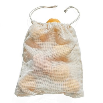 ПАКЕТЫ ДЛЯ ОВОЩЕЙ И ФРУКТОВ хлопчатобумажные пищевые многоразовые, 6 шт.