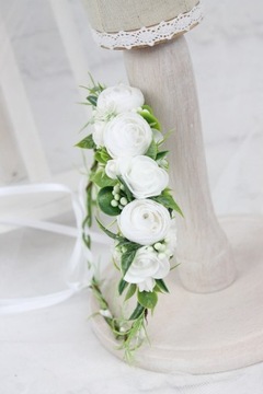 Асимметричный венок для причастия для волос с цветочными луковицами