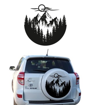 NAKLEJKI na AUTO LAS TYLNE KOŁO ZAPASÓWKA 52X50cm