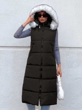 ПУХОВИК ЖЕНСКИЙ SHEIN ДЛИННЫЙ ЧЕРНЫЙ С КАПЮШОНОМ R.S X298024