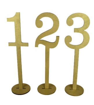 Numerki na stół 40 cm grube solidne sklejka różne kolory oznaczenia stołu