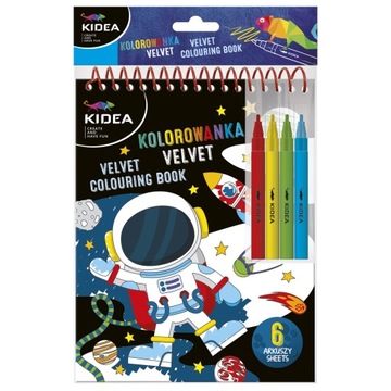 KOLOROWANKA KOSMOS SPACE VELVET +4 PISAKI KIDEA