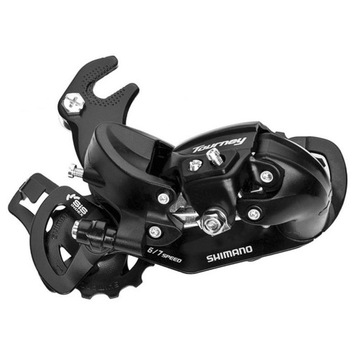 Задний переключатель Shimano Tourney RD-TY300 SGS (длинный), 6/7 скоростей с крючком