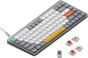 NUPHY Air75 V2 Bezprzewodowa Klawiatura Mechaniczna - Lunar Gray, Red 2.0
