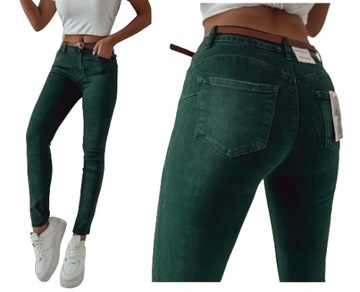 Jeansy spodnie damskie REDSEVENTY modelujące + pasek gratis push up XS/34