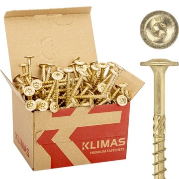 Столярные дисковые саморезы по дереву TORX Klimas WKCP 6x80 100 шт.