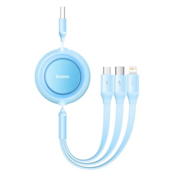 Кабель BASEUS USB-Micro/Lighting/Type C Яркое зеркало 3 в 1 2 Подача питания