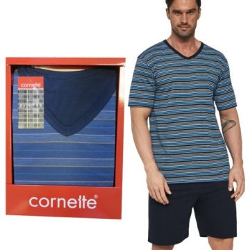 CORNETTE piżama męska VARIOUS 330/13 paski jeans