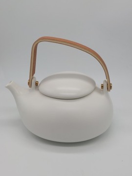 Zens ceramiczny czajnik do herbaty biały porcelana