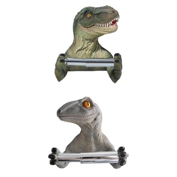 2 szt. 3D dinozaur uchwyt na papier toaletowy żywica kuchenna
