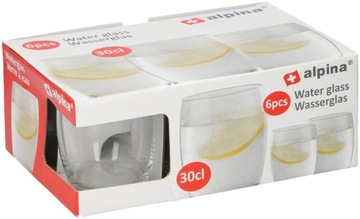 6x Szklanki do soków/Szklanki do wody 300ml ALPINA