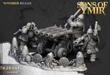 Artillery Set #2 - Dwarf Organ Gun - Druk 3D