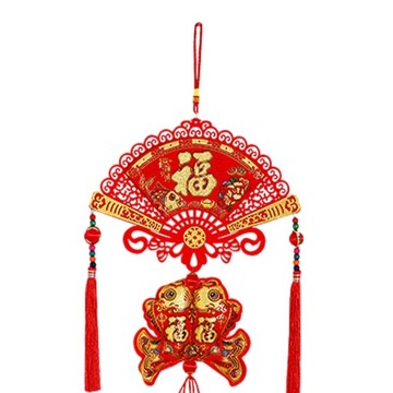 Китайское новогоднее украшение, настенные украшения Традиционная подвеска в форме веера
