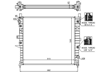 CHLADIČ MOTORU MERCEDES M (W163) 2.3-5.4 02.98-