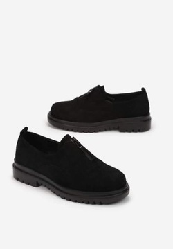 черные замшевые туфли, мокасины женские, размер 38