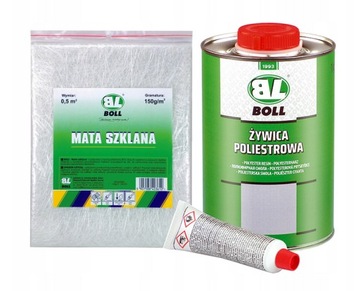 BOLL ZESTAW NAPRAWCZY ŻYWICA+UTWARDZACZ+ MATA 1 KG