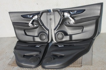 BOCZKI DRZWI TAPICERKA NISSAN QASHQAI J11 13-21 KOMPLET