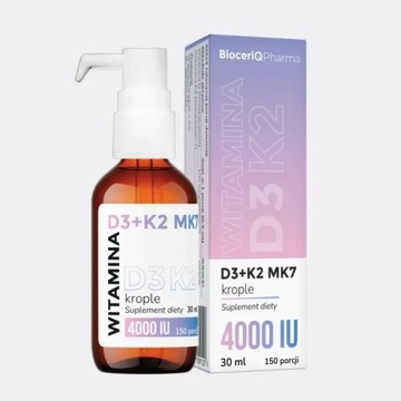 WITAMINA D3+K2 MK7 krople 30ml BIOCERIQ