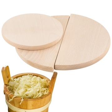 DESKI DOCISKOWE DO KISZENIA KAPUSTY DREWNIANE 20/30CM KOMPLET 3EL DO BECZKI