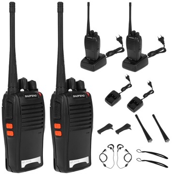 Krótkofalówki Zestaw Walkie Talkie Radiotelefon Duży Zasięg i Moc PMR