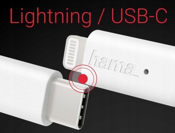 HAMA USB Type C — кабель Apple Lightning, 1 м, MFI