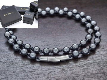 Naszyjnik z hematytu koraliki 8mm / dł. do wyboru