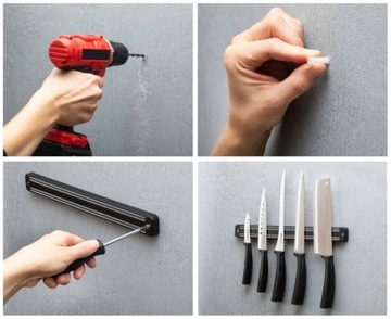 МАГНИТНАЯ ПОЛОСКА ДЛЯ НОЖЕЙ ДЕРЖАТЕЛЬ НОЖА МАГНИТ 33 СМ