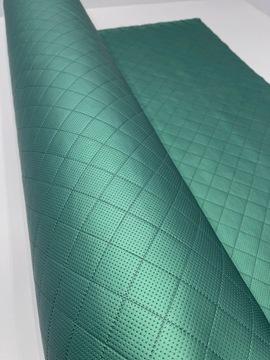 Зеленый GTS 5х5 Перфорированная экокожа SOFT Обивка автомобиля для легковых автомобилей