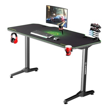 Biurko dla gracza Ultradesk FRAG GREEN 140 cm