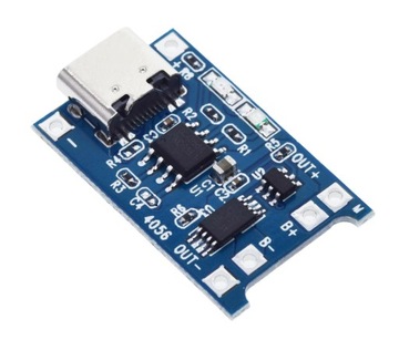 Модуль BMS, зарядное устройство для литий-ионных аккумуляторов 18650 TP4056 USB-C 5V 1A / 0032