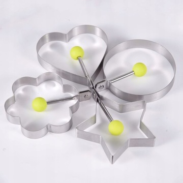 НАБОР ИЗ 4 СТАЛЬНЫХ ФОРМ ДЛЯ ЖАРЕНКИ ЯИЦ