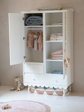 Детский комод Babushka BOHO Retro, кремовый белый