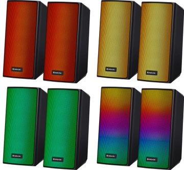 ДИНАМИКИ 2.0 ДЛЯ НОУТБУКОВ, ИГРОВЫХ ПК, LED RGB USB, 5 В, 8 Вт, DEFENDER