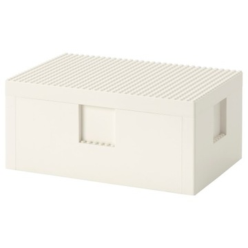 IKEA BYGGLEK Pudełko LEGO z pokrywką na klocki śr